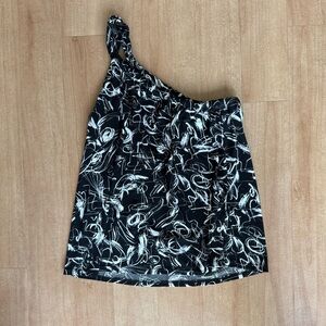 Gilli Abstract One Shoulder Top